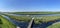 Panorama from a canal at De Alde Feanen National Park