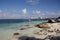 Panorama of Cancun seen from the shore