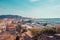 Panorama of Cannes, Cote d\'Azur, France, South Europe. Nice city and luxury resort of French riviera. Famous tourist destination