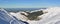 Panorama of The Canterbury Plains from the Mount Hutt Ski Field, NZ