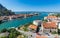 Panorama of the canyon of the river Cetina in Omis