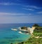 A panorama of Cape Drastis with nearby islands