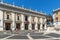 Panorama of Capitoline Museums in city of Rome, Italy