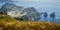 Panorama of Capri Island from Mount Solaro in Italy