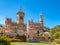 Panorama of Castillo Colomares in the village of Benalmadena, a castle dedicated of Christopher