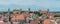 Panorama of the castle of Nuremberg and Sebaldus church on a sun