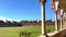 Panorama of Certosa di Pavia Monastery Grand Cloister, Italy