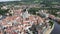 Panorama Cesky Krumlov. A beautiful and colorful amazing historical Czech town. The city is UNESCO World Heritage Site on Vltava