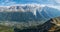 Panorama of Chamonix Valley from Le Brevent viewpoint, France