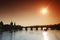 Panorama of Charles bridge in Prague