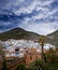 Panorama of Chefchaouen Medina in Morocco, Africa