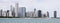 Panorama of Chicago skyscraper line view from planetarium