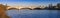 Panorama of Chiswick Bridge, over the River Thames, London, UK