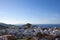 Panorama of Chora, the capital of Ios island, Cyclades, Greece