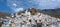 Panorama of Chora town, the capital of Ios island, Cyclades, Greece