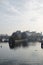 Panorama of Cite island in Paris opening from the Bridge of Arts