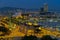 Panorama of the city of Barcelona Spain