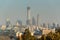 A panorama of the city from the Beihai East Gate hill in Jingshan Park, view of the south-eastern part of the city