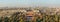 Panorama of the city from Beihai East Gate, in Jingshan Park, view of the southern part of the city