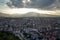 Panorama of the city center of Prizren, Kosovo, with minarets of Mosques and the Bistrica River. Prizren is the second biggest cit