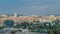 Panorama of the city center timelapse of Zagreb, Croatia, with modern and historic buildings, museums in the distance.