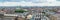 Panorama of the city of Dublin, beer brewery in the foreground Ireland