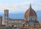 Panorama of the city of FLORENCE in Italy with the great dome