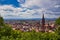 A panorama of the city of Freiburg in the Black Forest