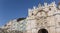 Panorama of the city gate at the Santa Maria bridge in Burgos