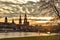 Panorama of the city. Germany. Saxony. River Elbe. Center of the old city