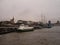 Panorama of the city of Hamburg. View of the Elbe river in Hamburg