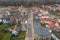 Panorama of the city of IÅ‚owa in western Poland. View from the drone.