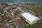 Panorama of the city of IÅ‚owa in western Poland. View from the drone.