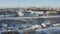 Panorama the city of Kirov and the high bank of the river Vyatka and the Alexander Grin Embankment and the rotunda on a