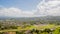 Panorama of the city of Legazpi on the background of the airport. Luzon, Philippines. Timelapse.
