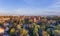 Panorama of the city of Olsztyn - bird`s eye view