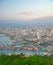 Panorama of the city of Sanya, a view of the city in the highest point, the island of the Phoenix.