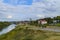 Panorama of the city of Smolensk. Smolensky Cathedral, river, bridge