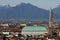 Panorama of the city of vicenza with the Basilica