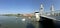 Panorama from the Citybridge over the IJssel in Kampen