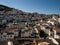 Panorama cityscape view of charming typical white town village of Setenil de las Bodegas in Cadiz Andalusia Spain Europe