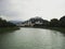 Panorama cityscape view of historic old town with Hohensalzburg castle and Salzburg cathedral at Salzbach river Austria