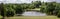 Panorama of Claremont lake in Esher, Surrey, UK