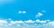 Panorama Clear blue sky with cloud background.