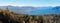 Panorama of clear blue wide Lake - Varese