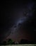 Panorama of clear night sky with stars