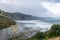 Panorama of the cliffs and the flysch of Zumaia, Basque Country