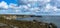 Panorama of Clifs and Rocks at the Lands End, Cornwall, England