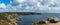 Panorama of Clifs and Rocks at the Lands End, Cornwall, England