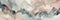 Panorama close up of a painting with pink, creme, grey, beige paint. AI generative panoramic banner